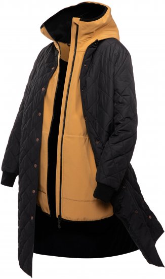 Ulla Popken 2-in-1 Quilted Fleece Lined Coat Black - Giacche - 