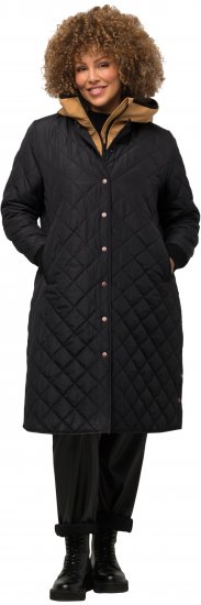 Ulla Popken 2-in-1 Quilted Fleece Lined Coat Black - Giacche - 