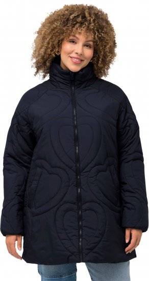 Ulla Popken HYPRAR Heart Quilted Jacket Navy - Giacche - 