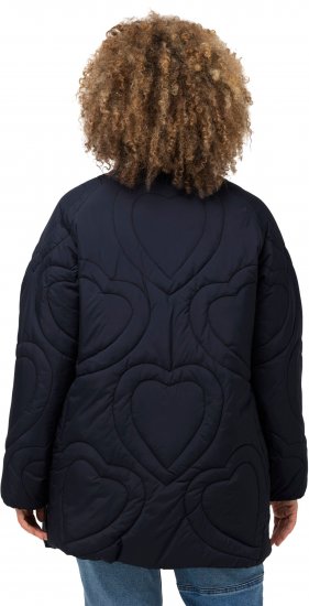 Ulla Popken HYPRAR Heart Quilted Jacket Navy - Giacche - 