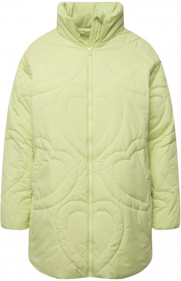 Ulla Popken HYPRAR Heart Quilted Jacket Light Sage - Giacche - 