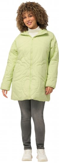 Ulla Popken HYPRAR Heart Quilted Jacket Light Sage - Giacche - 