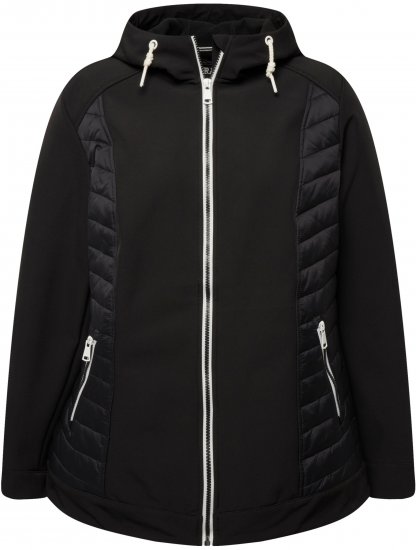 Ulla Popken Hyprar Quilt Mix Jacket Black - Giacche - 