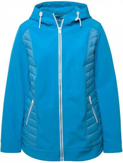 Ulla Popken Hyprar Quilt Mix Jacket Aqua - Giacche - 