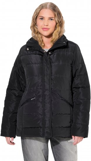 Ulla Popken Quilted Puffer Coat Black - Giacche - 