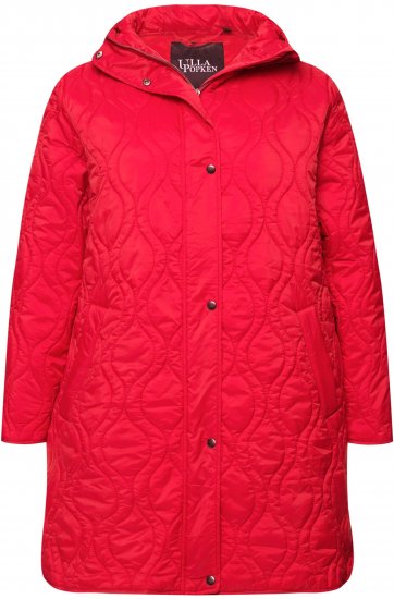 Ulla Popken HYPRAR Quilted Water-Repellent Jacket Red Salsa - Giacche - 