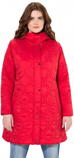 Ulla Popken HYPRAR Quilted Water-Repellent Jacket Red Salsa - Giacche - 