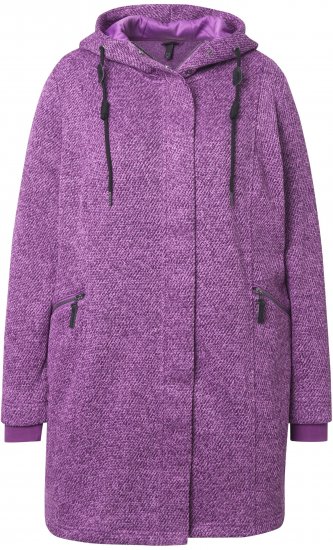 Ulla Popken Knit Fleece-Lined Jacket Purple - Giacche - 
