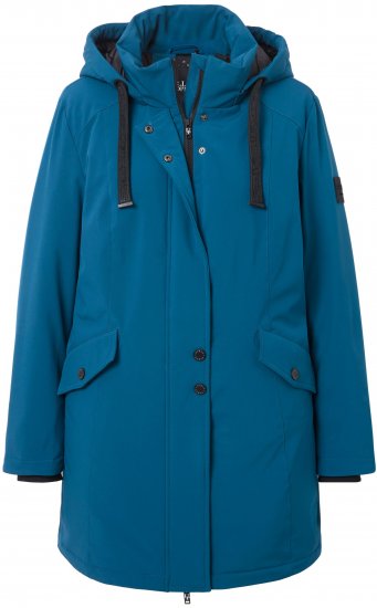 Ulla Popken HYPRAR Long Softshell Jacket Ocean Blue - Giacche - 