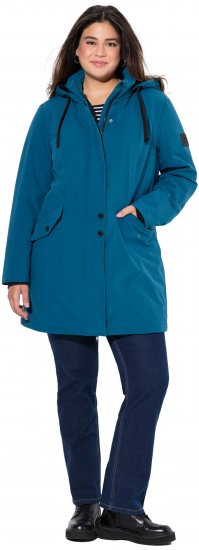 Ulla Popken HYPRAR Long Softshell Jacket Ocean Blue - Giacche - 