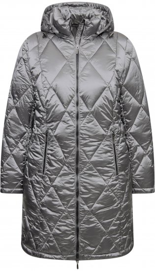 Ulla Popken HYPRAR Diamond Quilted Jacket Silver - Giacche - 