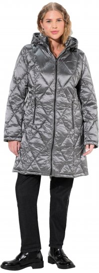 Ulla Popken HYPRAR Diamond Quilted Jacket Silver - Giacche - 