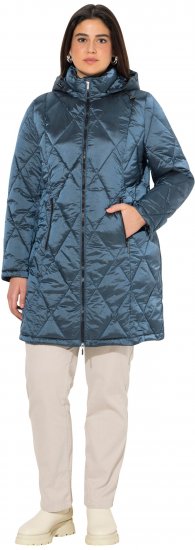 Ulla Popken HYPRAR Diamond Quilted Jacket Teal - Giacche - 