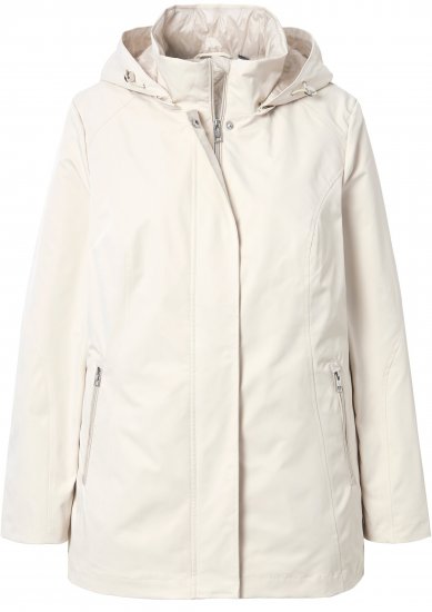 Ulla Popken Long Triple Function Softshell Jacket Natural White - Giacche - 