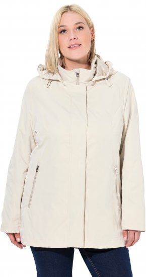 Ulla Popken Long Triple Function Softshell Jacket Natural White - Giacche - 