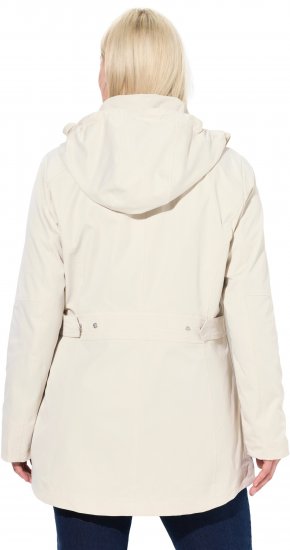 Ulla Popken Long Triple Function Softshell Jacket Natural White - Giacche - 