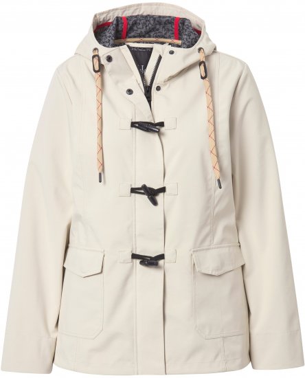 Ulla Popken HYPRAR Toggle Button Microfleece Lined Jacket Light Champagne - Giacche - 