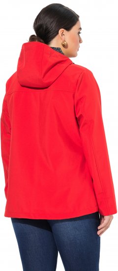 Ulla Popken HYPRAR Toggle Button Microfleece Lined Jacket Salsa Red - Giacche - 