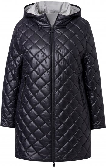 Ulla Popken HYPRAR Reversible Quilted Jacket Medium Grey - Giacche - 