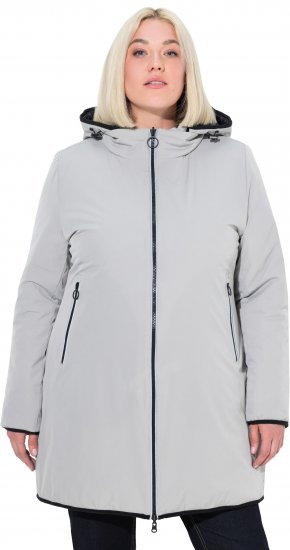 Ulla Popken HYPRAR Reversible Quilted Jacket Medium Grey - Giacche - 