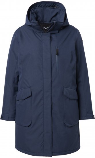 Ulla Popken HYPRAR Drawstring Waist Parka Navy - Giacche - 