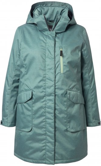 Ulla Popken HYPRAR Drawstring Waist Parka Grey Green - Giacche - 