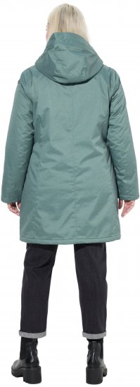 Ulla Popken HYPRAR Drawstring Waist Parka Grey Green - Giacche - 