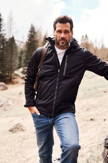 JP1880 Jacket Fleece Lined Softshell Black - Giubbotti - Giubbotti Uomo Taglie Forti