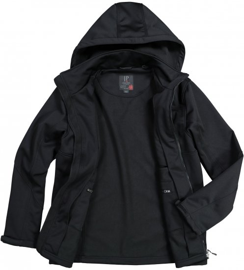 JP1880 Softshell Wind and Water Resistant Jacket Black TALL - TALL giubbotti - 