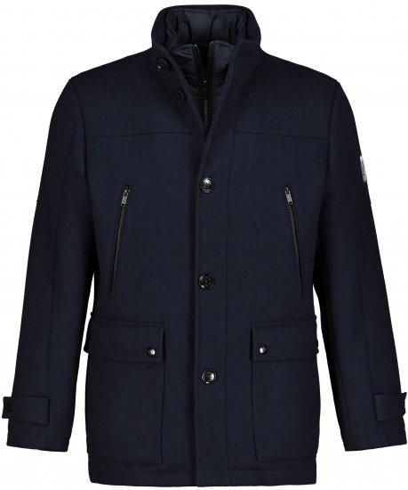 JP1880 Jacket Water-repellent Herringbone Insert Navy - Giubbotti - Giubbotti Uomo Taglie Forti
