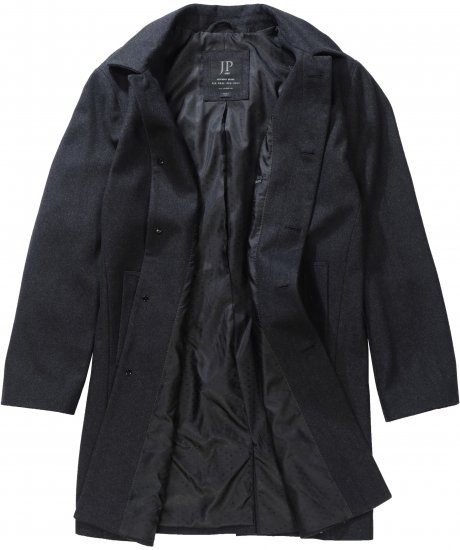 JP1880 Coat Wool Blend Water Repellent Dark Grey - Giubbotti - Giubbotti Uomo Taglie Forti