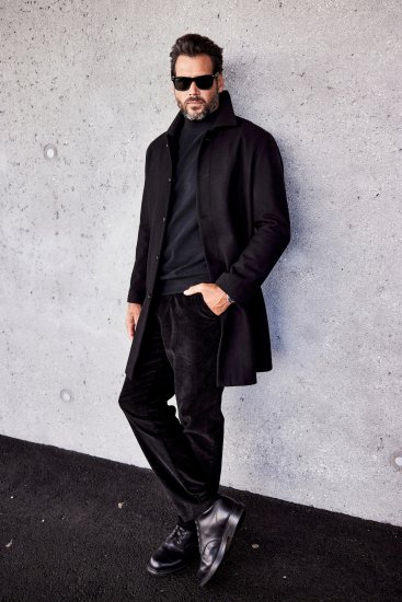 JP1880 Coat Wool Blend Water Repellent Black - Giubbotti - Giubbotti Uomo Taglie Forti