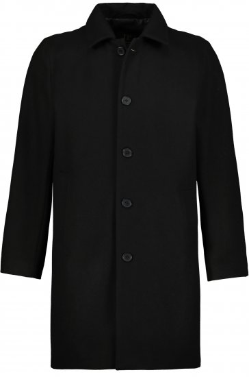 JP1880 Coat Wool Blend Water Repellent Black - Giubbotti - Giubbotti Uomo Taglie Forti