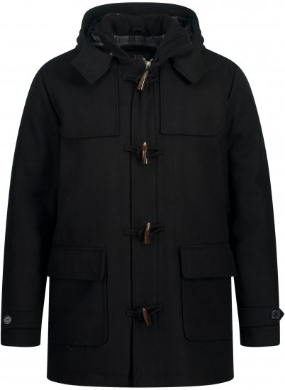 JP1880 Dufflecoat Water-repellent Black - Giubbotti - Giubbotti Uomo Taglie Forti