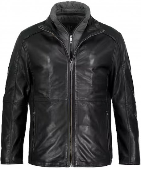 JP1880 Jacket Nappa Lamb Leather Black - Giubbotti - Giubbotti Uomo Taglie Forti