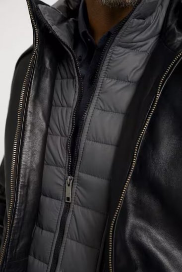 JP1880 Jacket Nappa Lamb Leather Black - Giubbotti - Giubbotti Uomo Taglie Forti