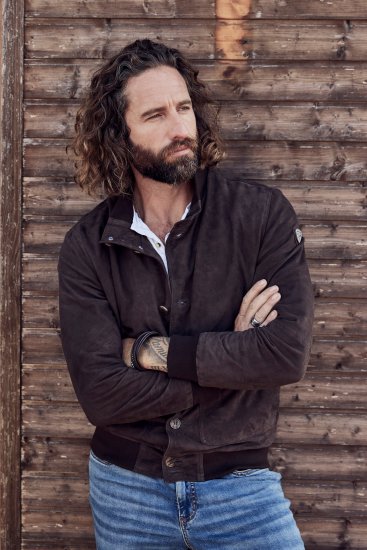 JP1880 Leather Jacket Goat Suede Espresso Brown - Giubbotti - Giubbotti Uomo Taglie Forti