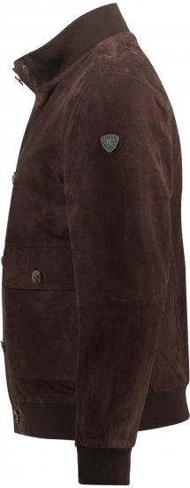 JP1880 Leather Jacket Goat Suede Espresso Brown - Giubbotti - Giubbotti Uomo Taglie Forti