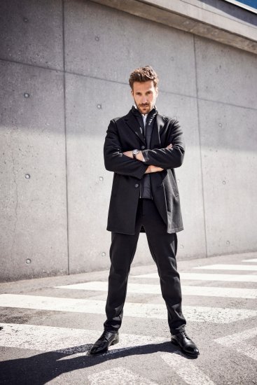 JP1880 Coat Wool Blend Quilted Black - Giubbotti - Giubbotti Uomo Taglie Forti