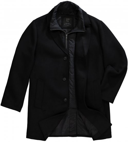 JP1880 Coat Wool Blend Quilted Black - Giubbotti - Giubbotti Uomo Taglie Forti
