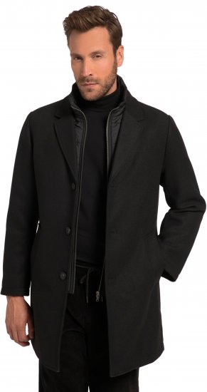 JP1880 Coat Wool Blend Quilted Black - Giubbotti - Giubbotti Uomo Taglie Forti