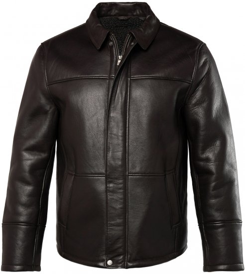 JP1880 Leather Jacket Soft Lamb Nappa Dark Brown - Giubbotti - Giubbotti Uomo Taglie Forti