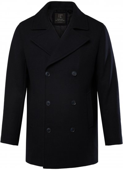 JP1880 Caban Short Double-breasted Overcoat Navy - Giubbotti - Giubbotti Uomo Taglie Forti