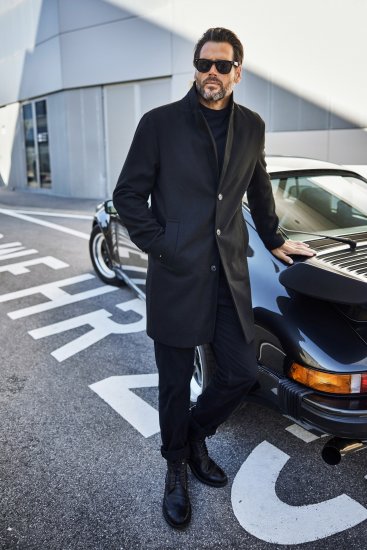 JP1880 Coat Classic Wool Blend Black - Giubbotti - Giubbotti Uomo Taglie Forti