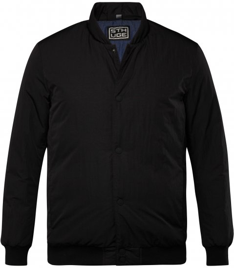 STHUGE Bomber Jacket Quilted Black - Giubbotti - Giubbotti Uomo Taglie Forti