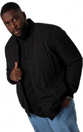 STHUGE Bomber Jacket Quilted Black - Giubbotti - Giubbotti Uomo Taglie Forti