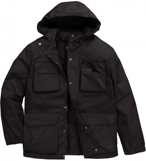 Jay-Pi Jacket Technical Weatherproof Stomach Fit Black - Giubbotti - Giubbotti Uomo Taglie Forti
