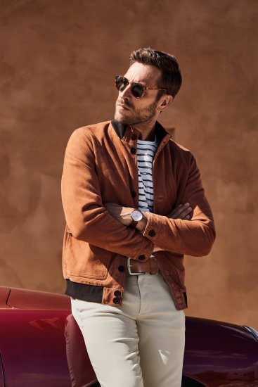 JP1880 Jacket Leather Lamb Nappa Brown - Giubbotti - Giubbotti Uomo Taglie Forti