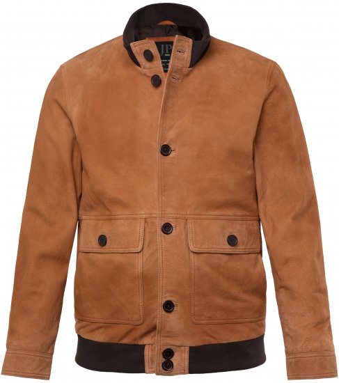 JP1880 Jacket Leather Lamb Nappa Brown - Giubbotti - Giubbotti Uomo Taglie Forti