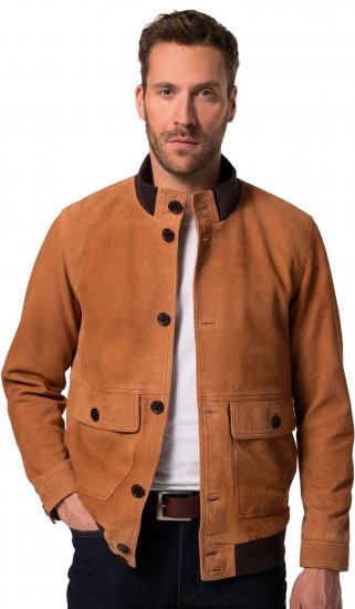 JP1880 Jacket Leather Lamb Nappa Brown - Giubbotti - Giubbotti Uomo Taglie Forti